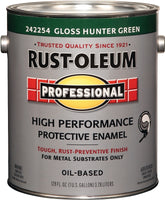 RUST-OLEUM PROFESSIONAL 242254 Protective Enamel, Gloss, Hunter Green, 1 gal Can